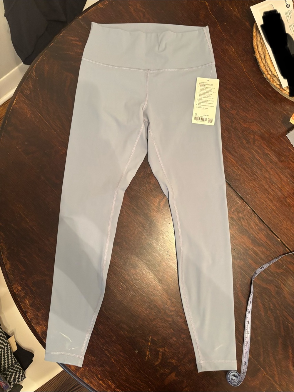 High-Waist Lululemon Wunder Under Tights in Light Blue 28”